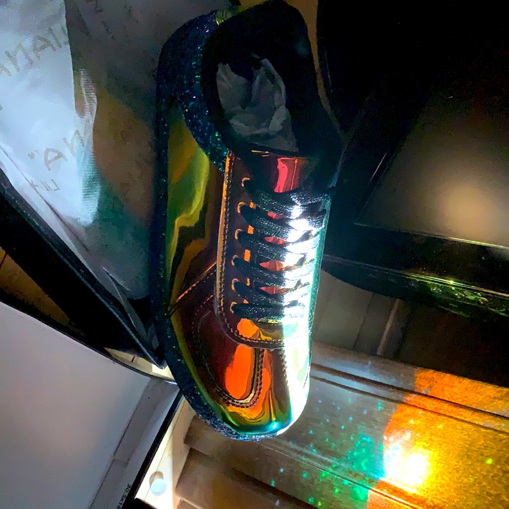 Liliana holographic glitter sneakers